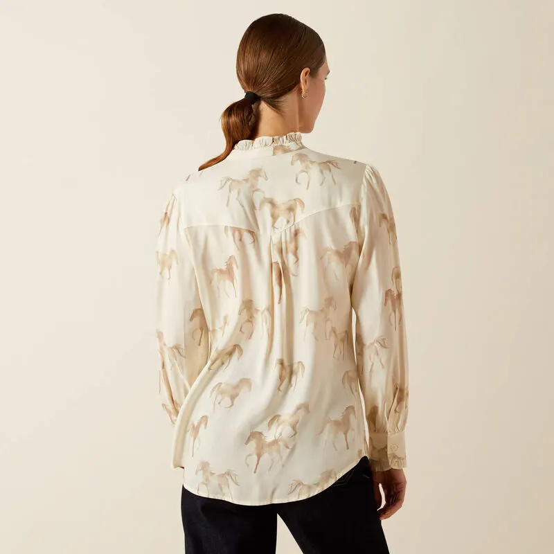 Ariat Cricklade Blouse - Watercolour Horse-1