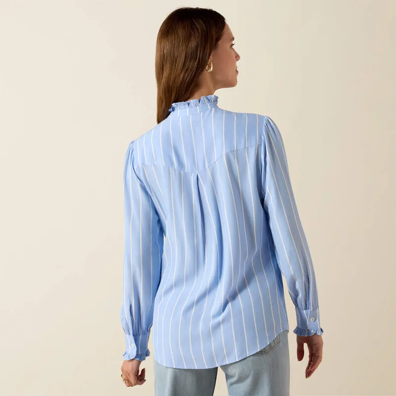 Ariat Cricklade Blouse - Pacific Blue Stripe-1