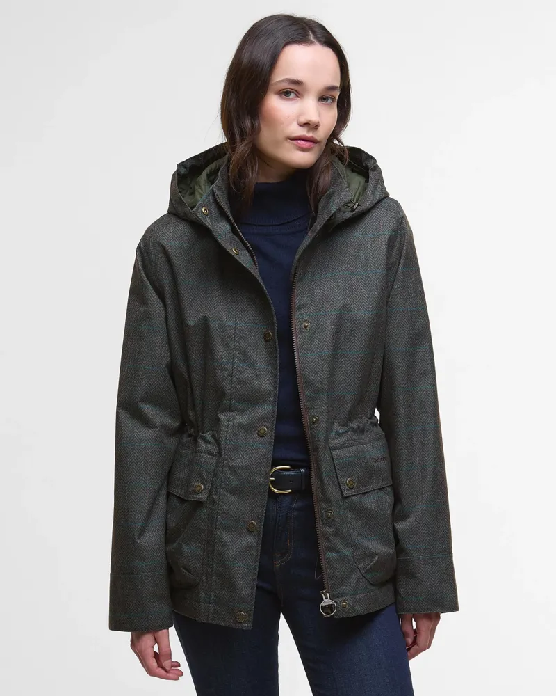 Barbour Dixon Waterproof Jacket - Gardenia Tweed