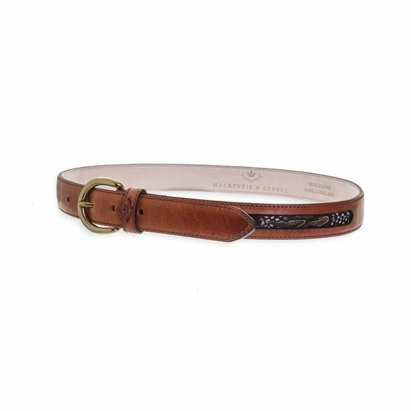 Mackenzie and George Drayton Feather Belt - Chestnut-2