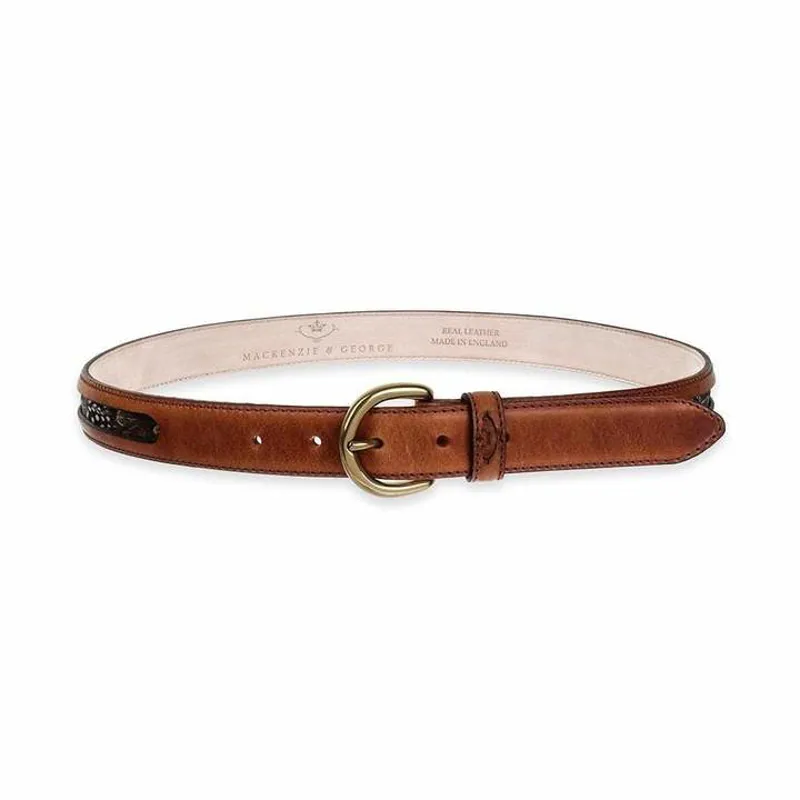 Mackenzie and George Drayton Feather Belt - Chestnut-1