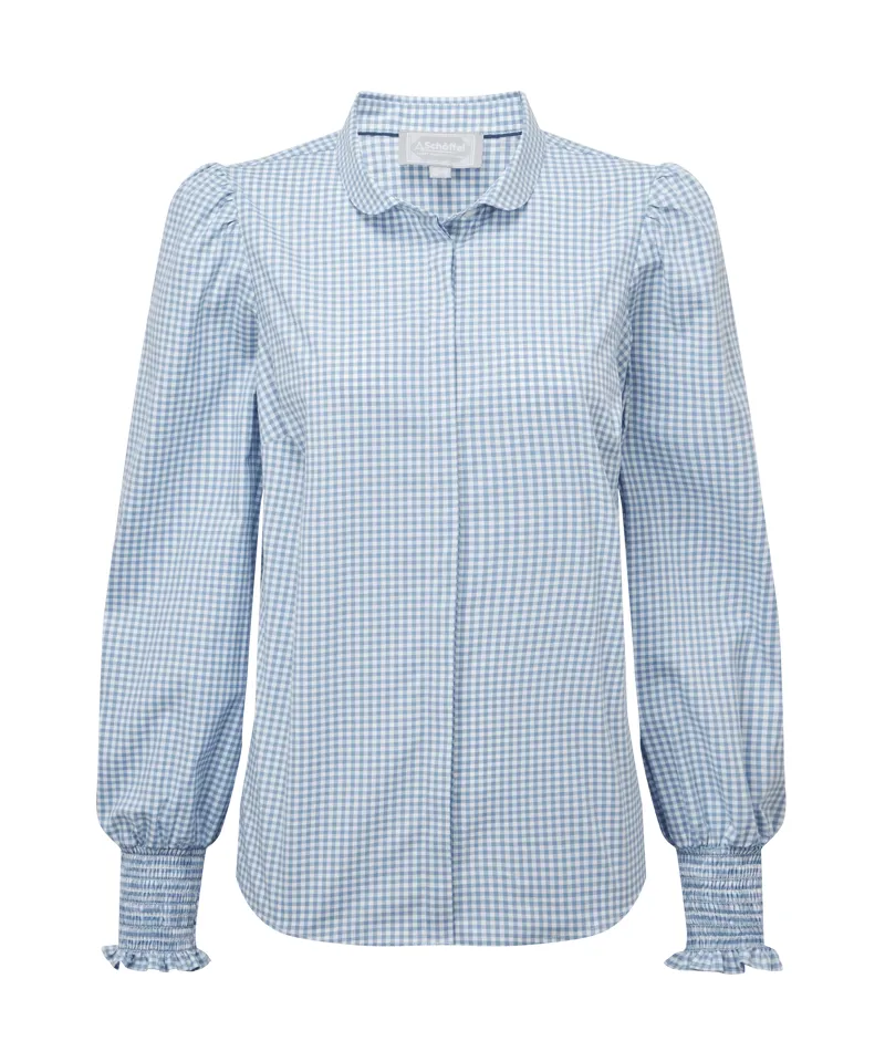 Schoffel Flora Gingham Shirt - Denim Blue