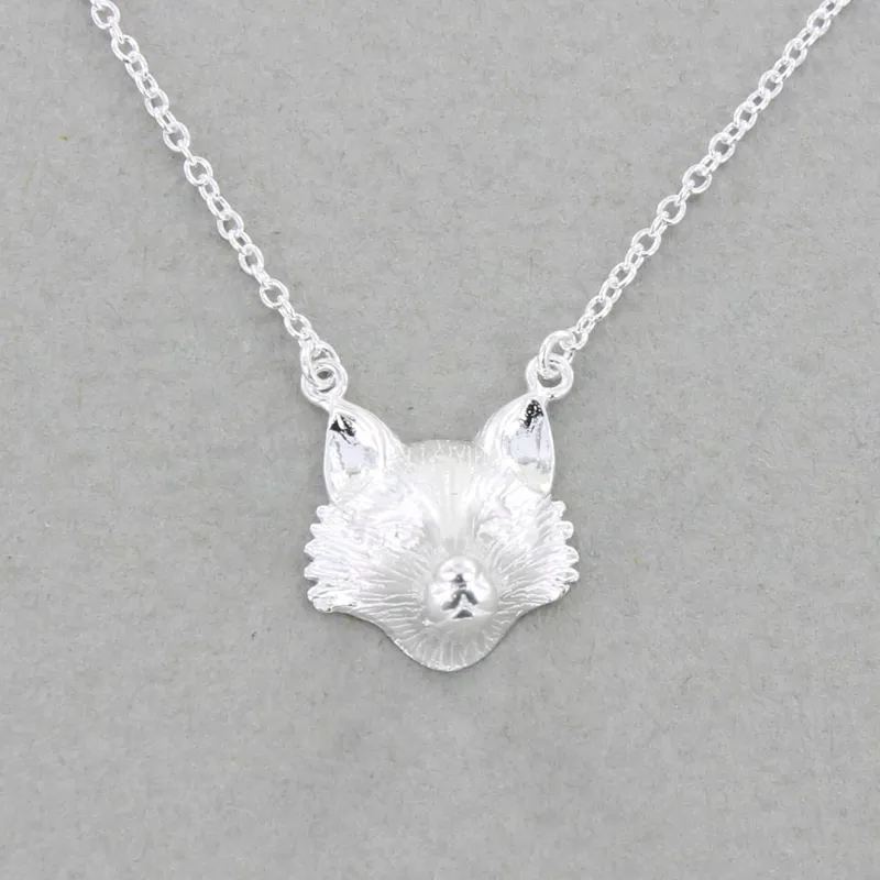 Reeves and Reeves Fox Mask Necklace - Sterling Silver