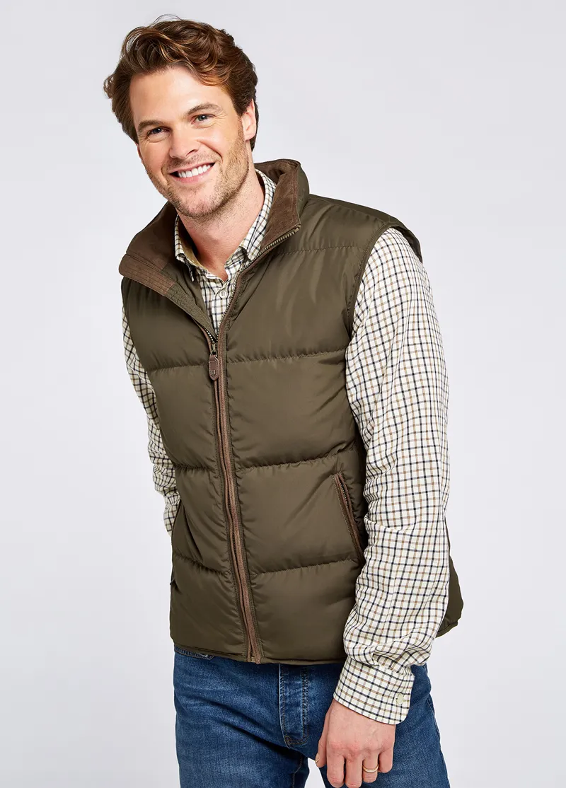 Dubarry Mens Graystown Gilet - Olive-1