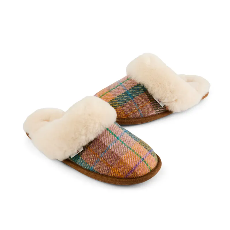 Bedroom Athletics Kate Harris Tweed Slipper - Honey Check-1