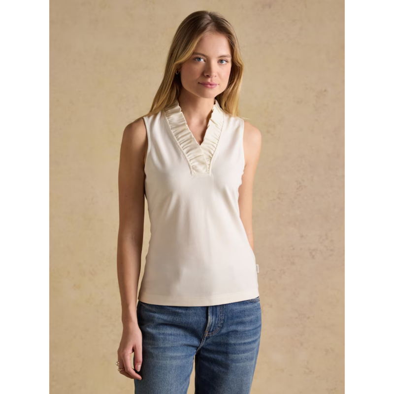 Joules Heidi Sleeveless Top - Cream-1