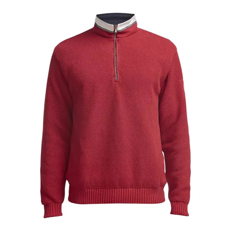 Holebrook Mens Classic Knitted Windproof Sweater - Red