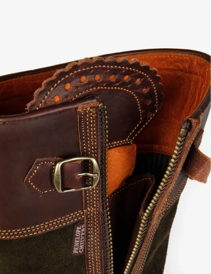 Penelope Chilvers Inclement Long Tassel Boot - Seaweed.Conker-1