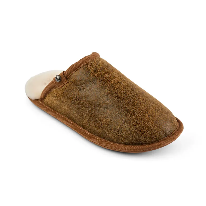 Bedroom Athletic Mens Keifer Slipper - Distressed Coffee