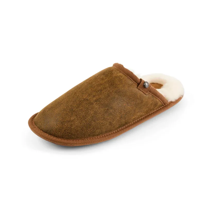 Bedroom Athletic Mens Keifer Slipper - Distressed Coffee-2