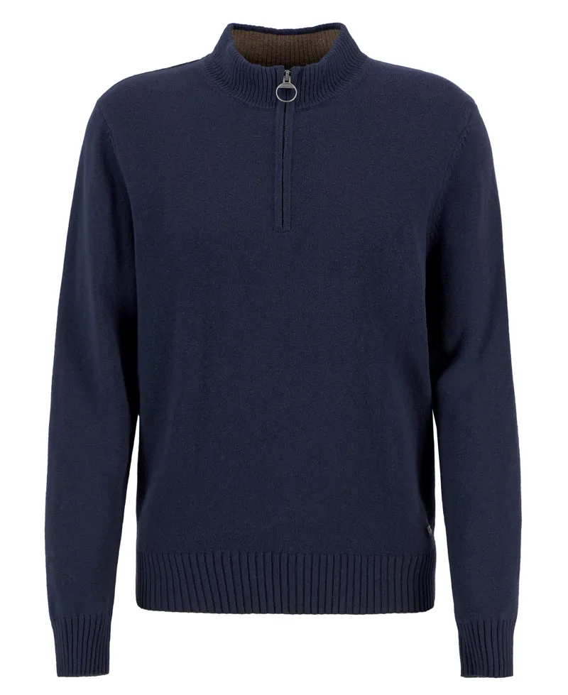 Barbour Kelson 1/4 Zip Jumper - Navy-3