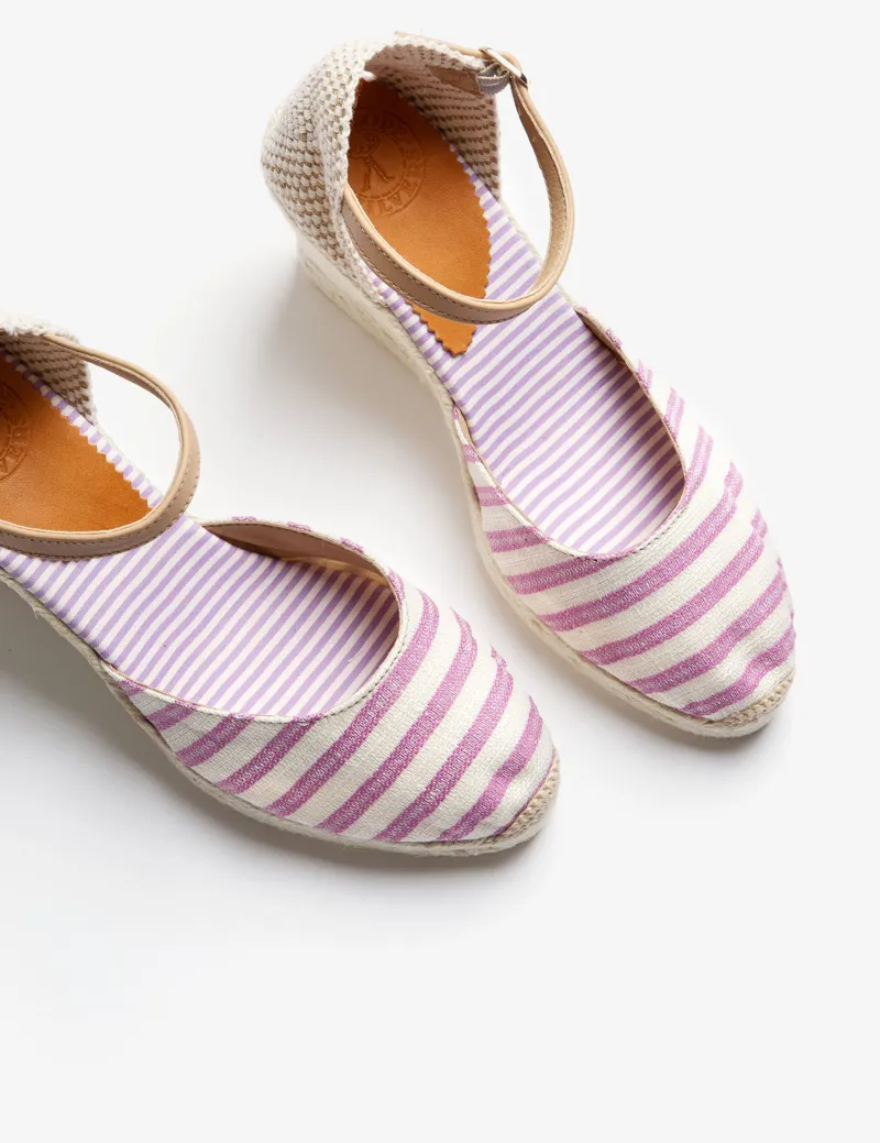 Penelope Chilvers Atelier Stripe Espadrille - Lavender-1