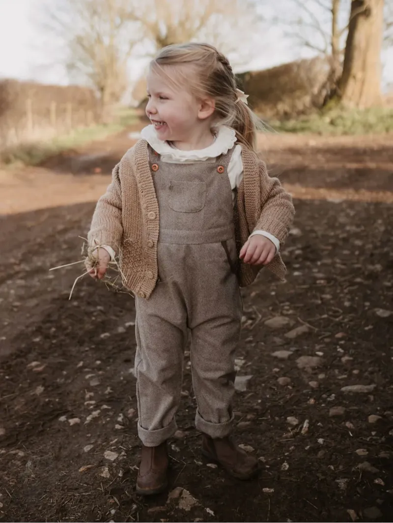 The Little Stamford Company Tweed Dungarees-2