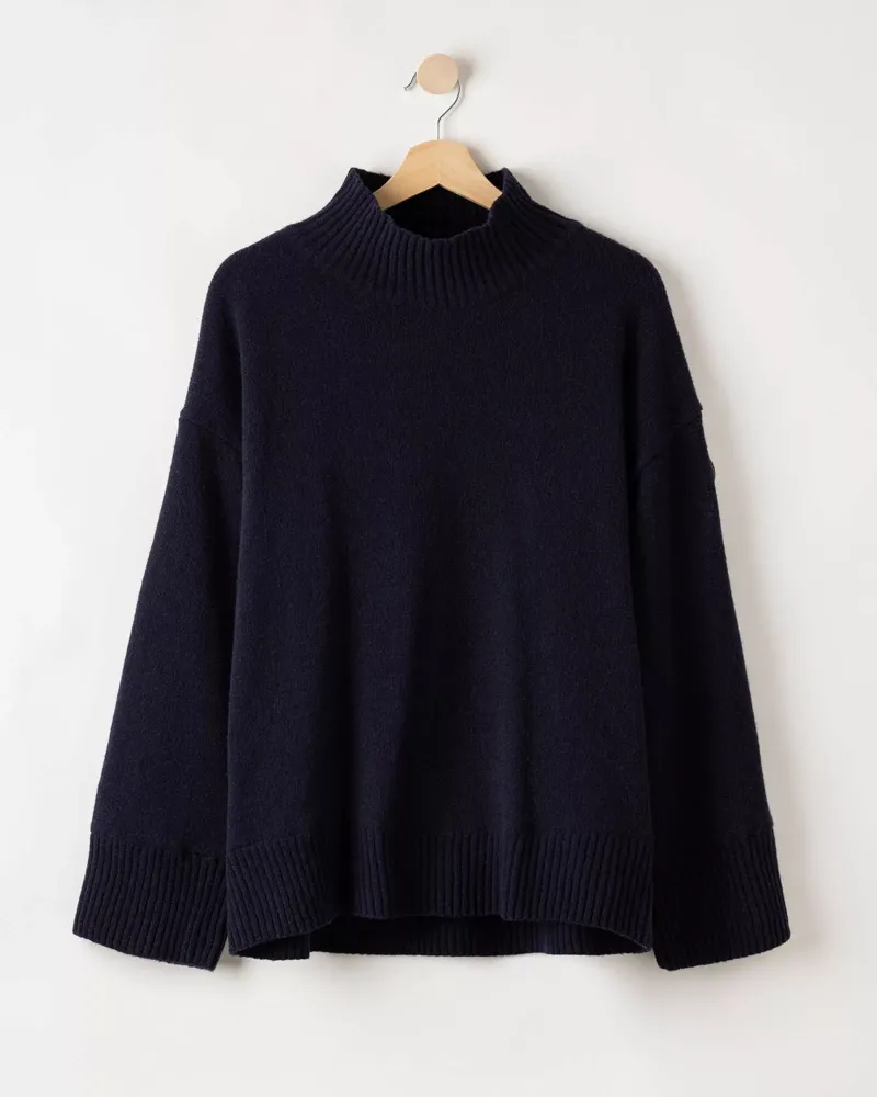 Holebrook Ladies Margot Windproof Sweater - Navy-2