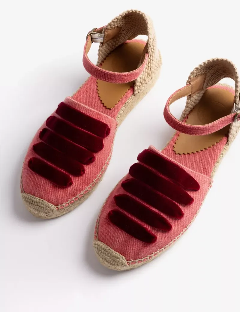 Penelope Chilvers Low Mary Jane Dali Espadrille - Cherry-1