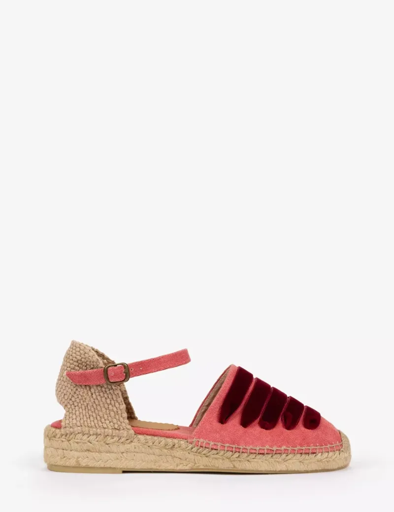 Penelope Chilvers Low Mary Jane Dali Espadrille - Cherry-2