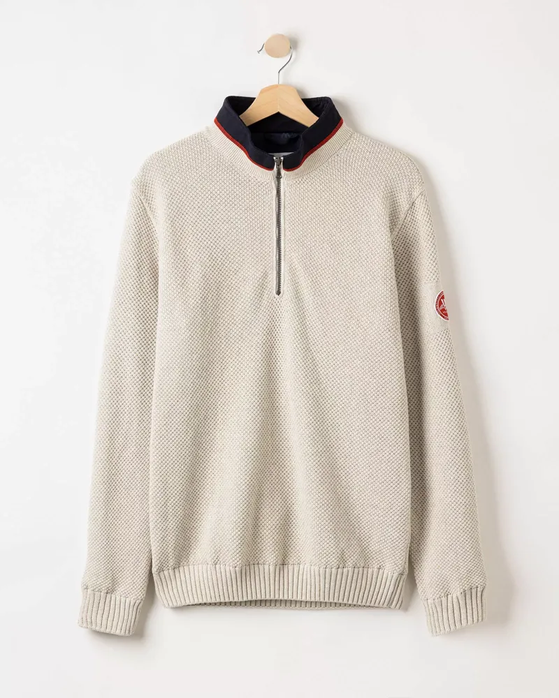 Holebrook Classic Windproof Sweater -  Off White Melange-3