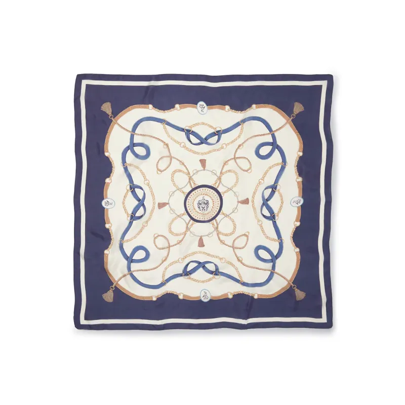 Hicks and Brown Melford Silk Scarf - Navy