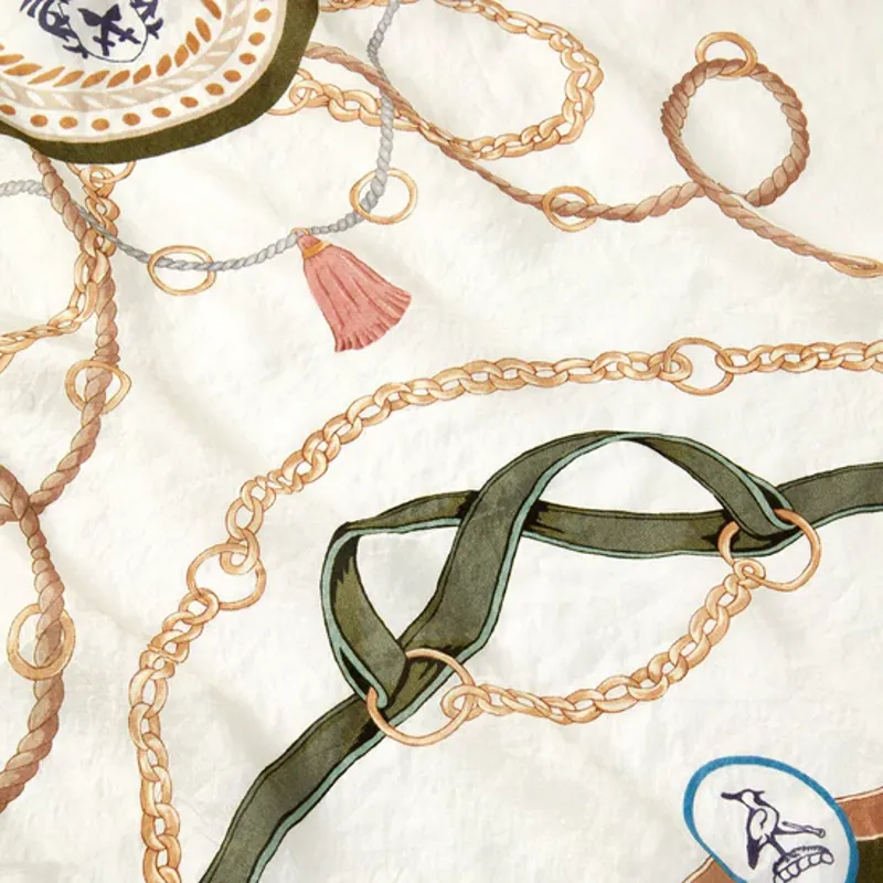 Hicks and Brown Melford Silk Scarf - Olive Green-1