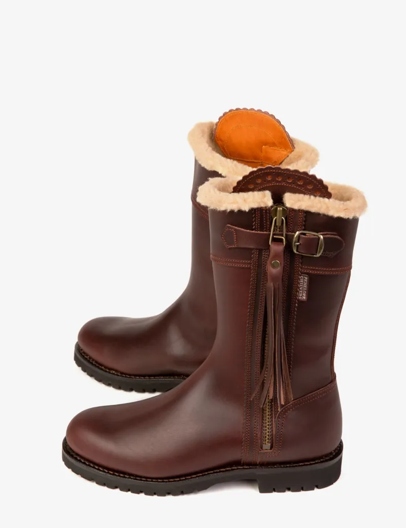 Penelope Chilvers Midcalf Lined Tassel Boot - Conker-1