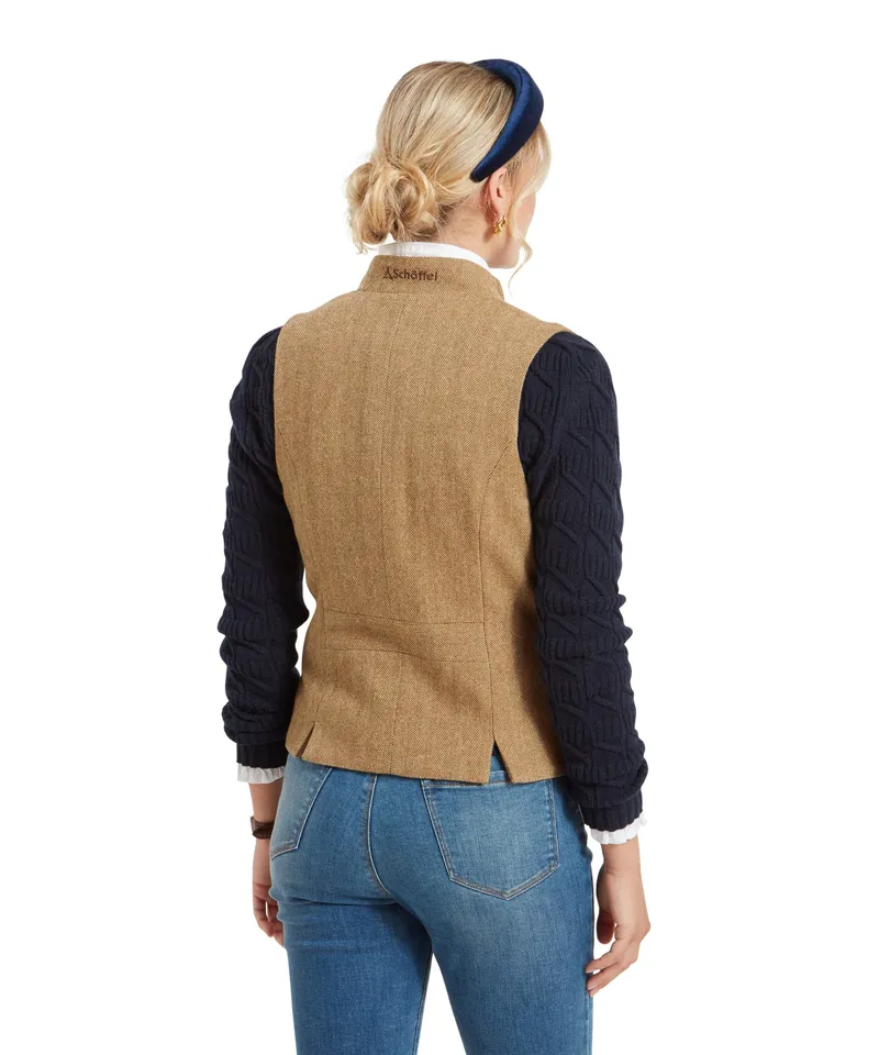 Schoffel Ladies Millport Nehru Waitscoat - Oak-1