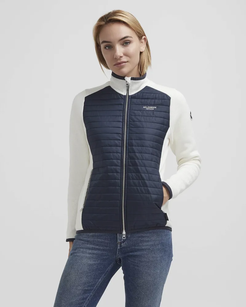 Holebrook Mimi Windproof Full Zip Jacket - Off White/Navy