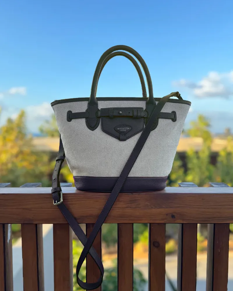 Barkworth Reeve Nantucket Mini Bag - Canvas/Navy-3