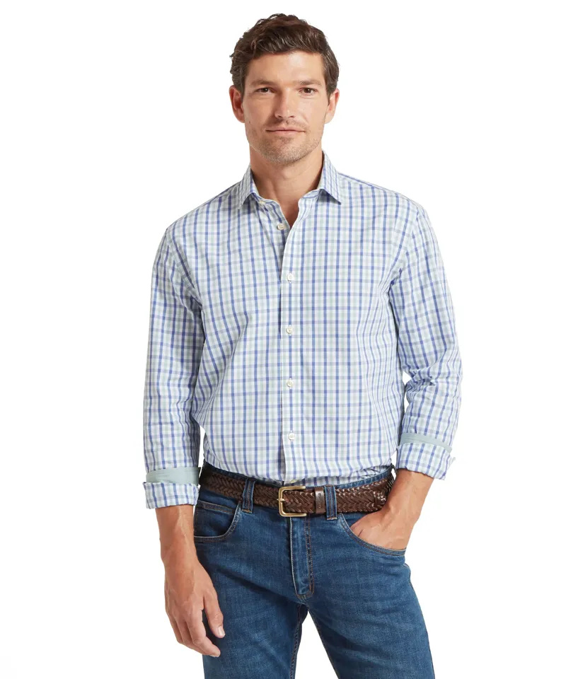 Schoffel Hebden Shirt - Blue Mist/Vintage Blue/Vintage Indigo Check-1
