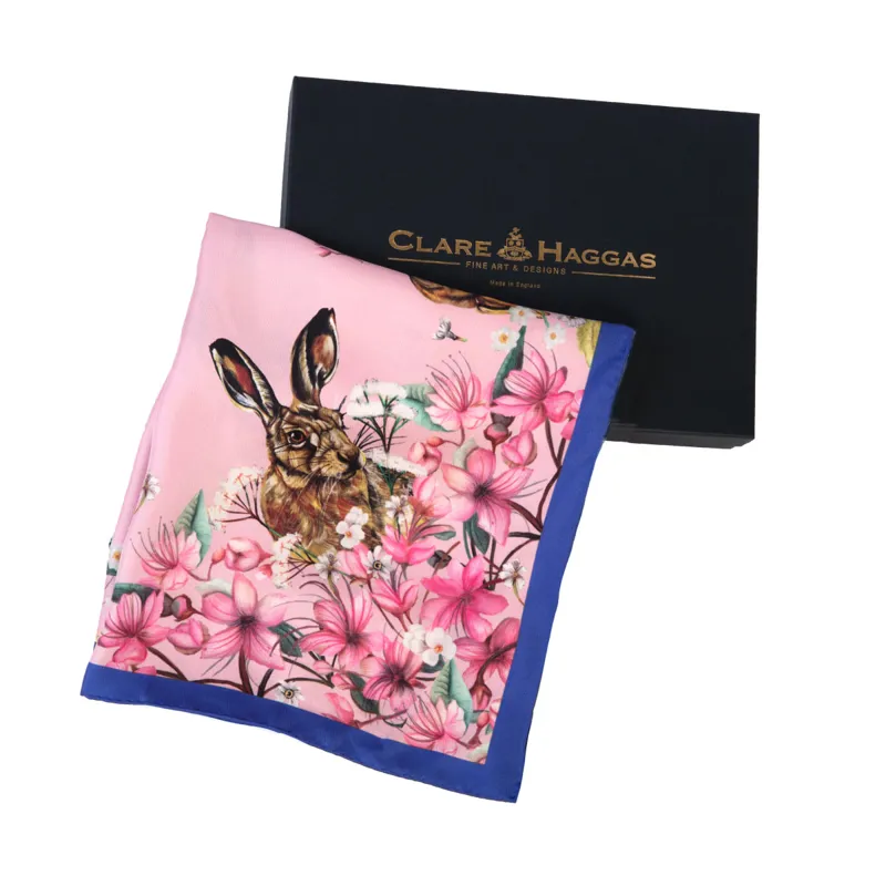 Clare Haggas Oopsie Daisy Large Silk Scarf - Dawn Pink-1