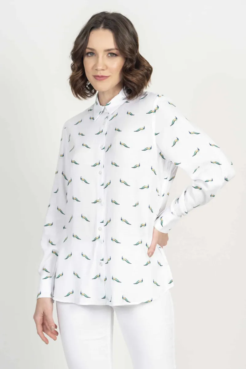 Hartwell Lydia Shirt - Peacocks