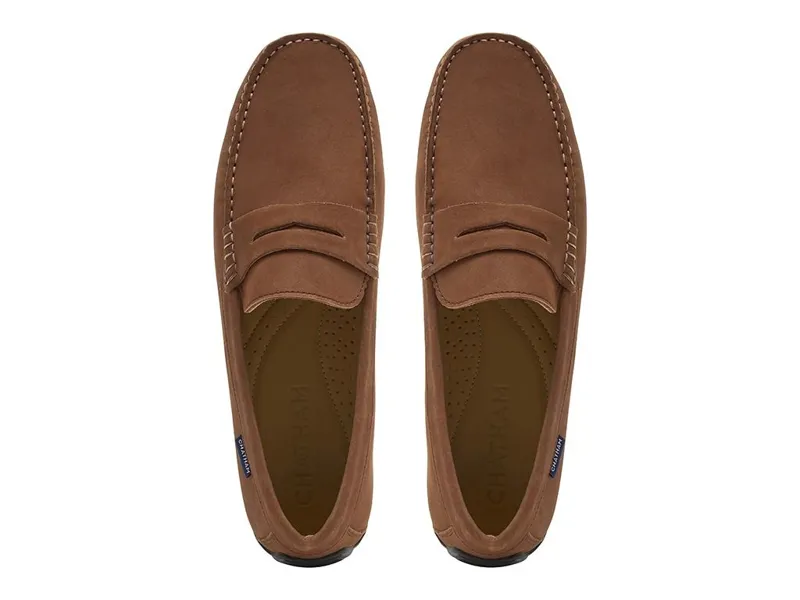 Chatham Mens Penzance Nubuck Driving Loafer - Tan-2
