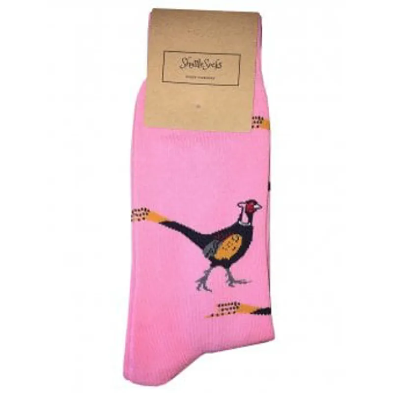 Shuttle Socks Mens Pink Pheasant-1