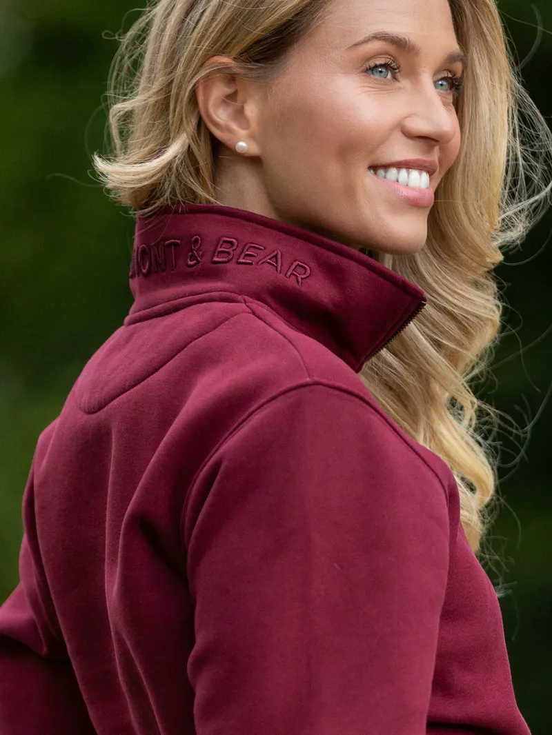 Beaumont and Bear Tuckenhay Unisex 1/4 Zip - Port-2