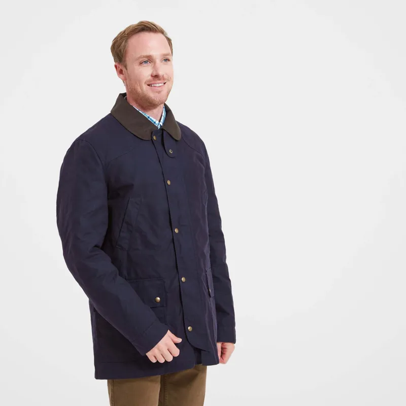 Schoffel Mens Preston Wax Jacket - Navy-2