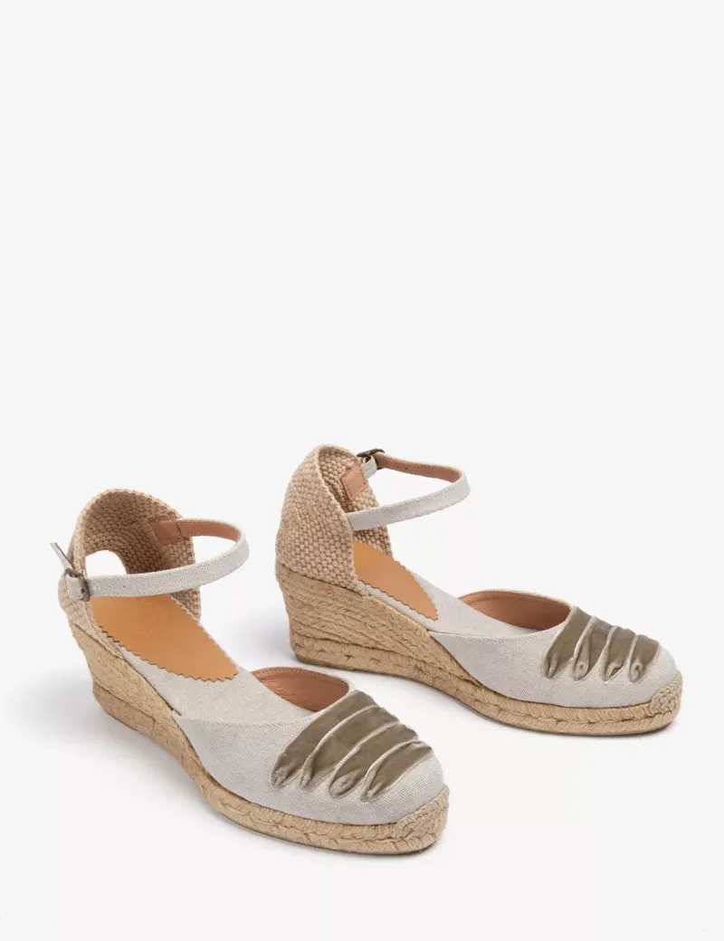 Penelope Chilvers Mary Jane Dali Espadrille - Putty