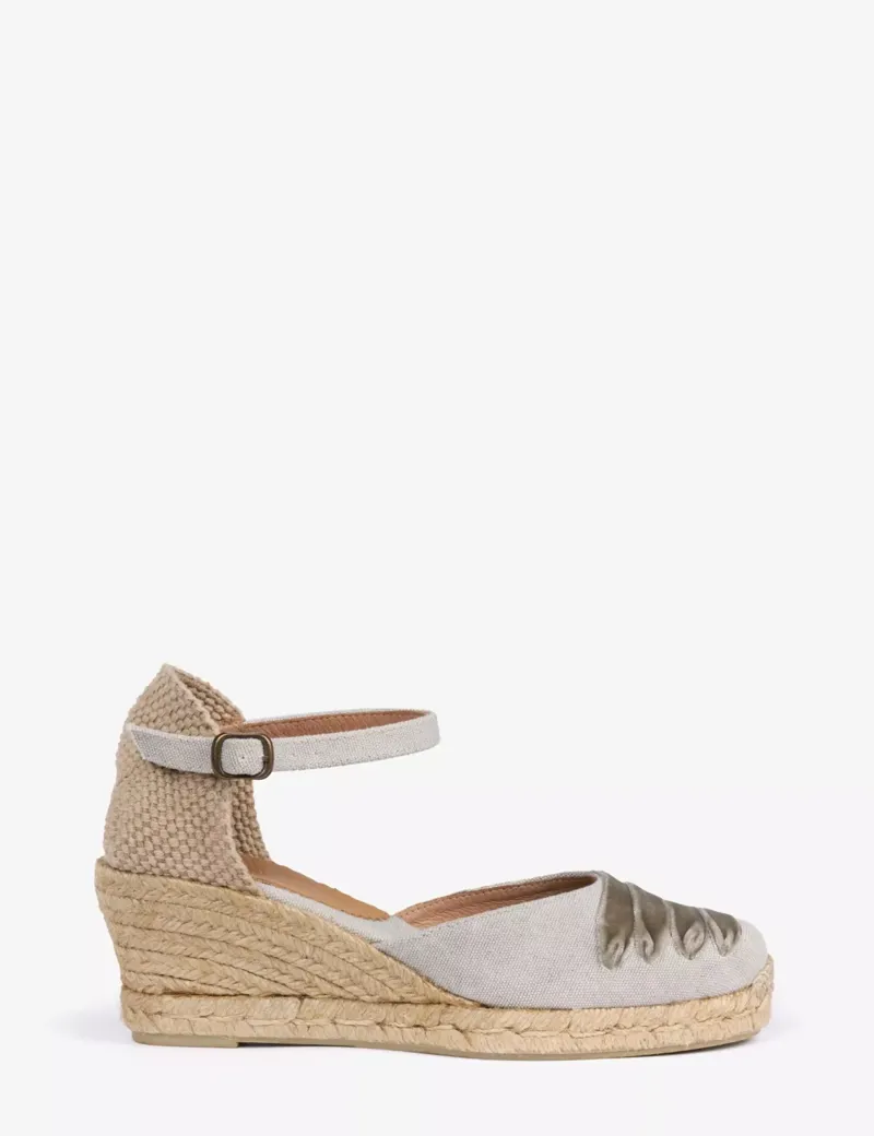 Penelope Chilvers Mary Jane Dali Espadrille - Putty-1
