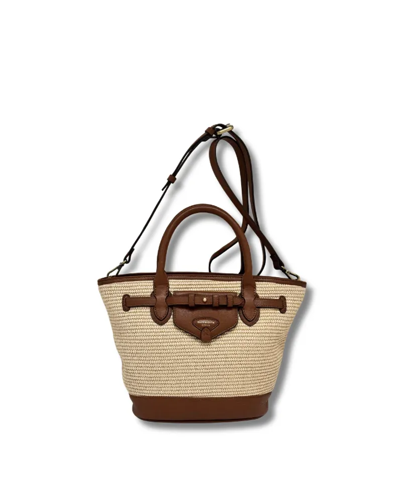 Barkworth Reeve Harbour Raffia Mini Bag - Tan