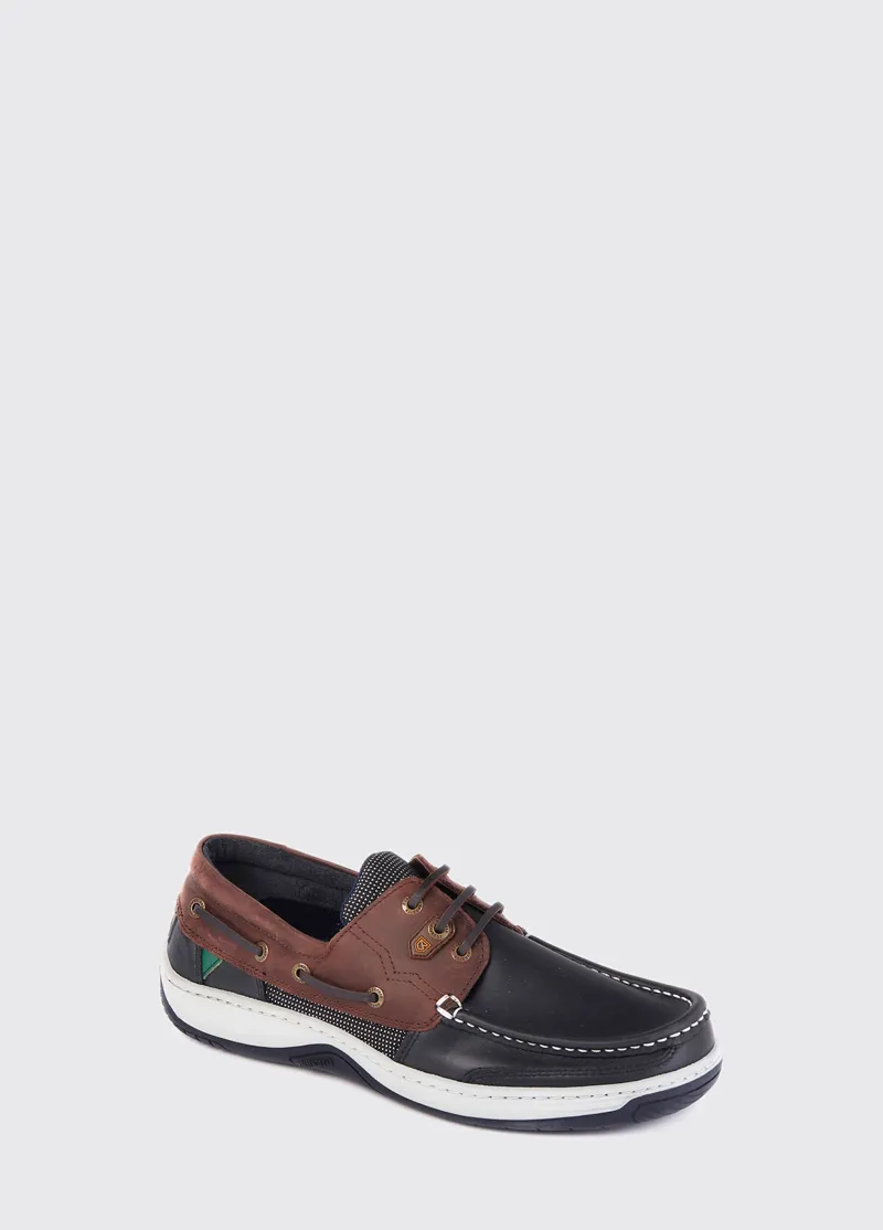Dubarry Mens Regatta Deck Shoe - Navy/Brown-1
