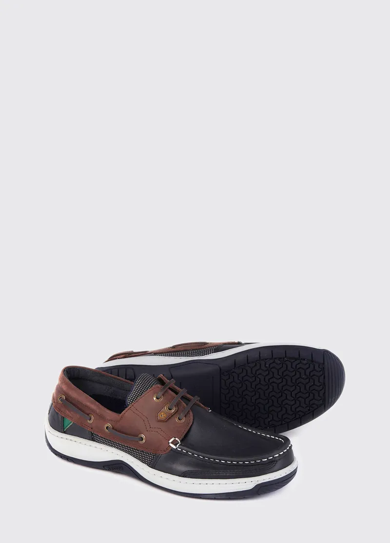Dubarry Mens Regatta Deck Shoe - Navy/Brown-2