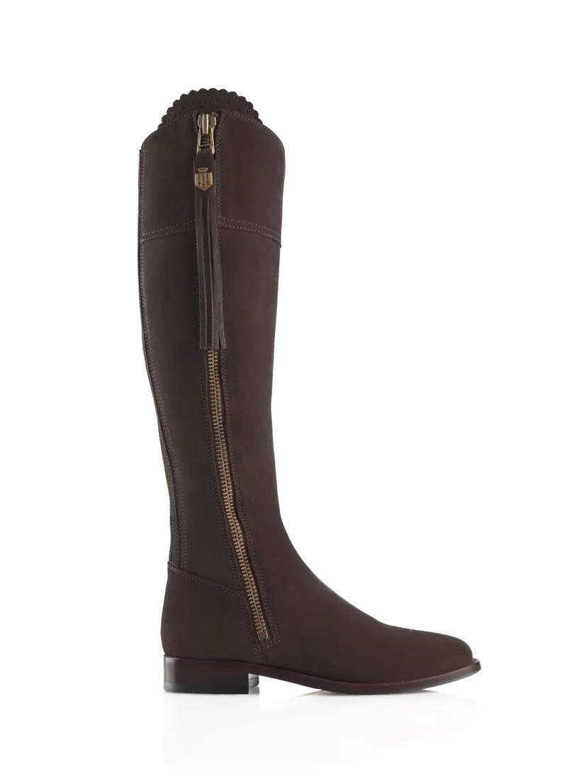 Fairfax and Favor Flat Regina Boot - Chocolate-1