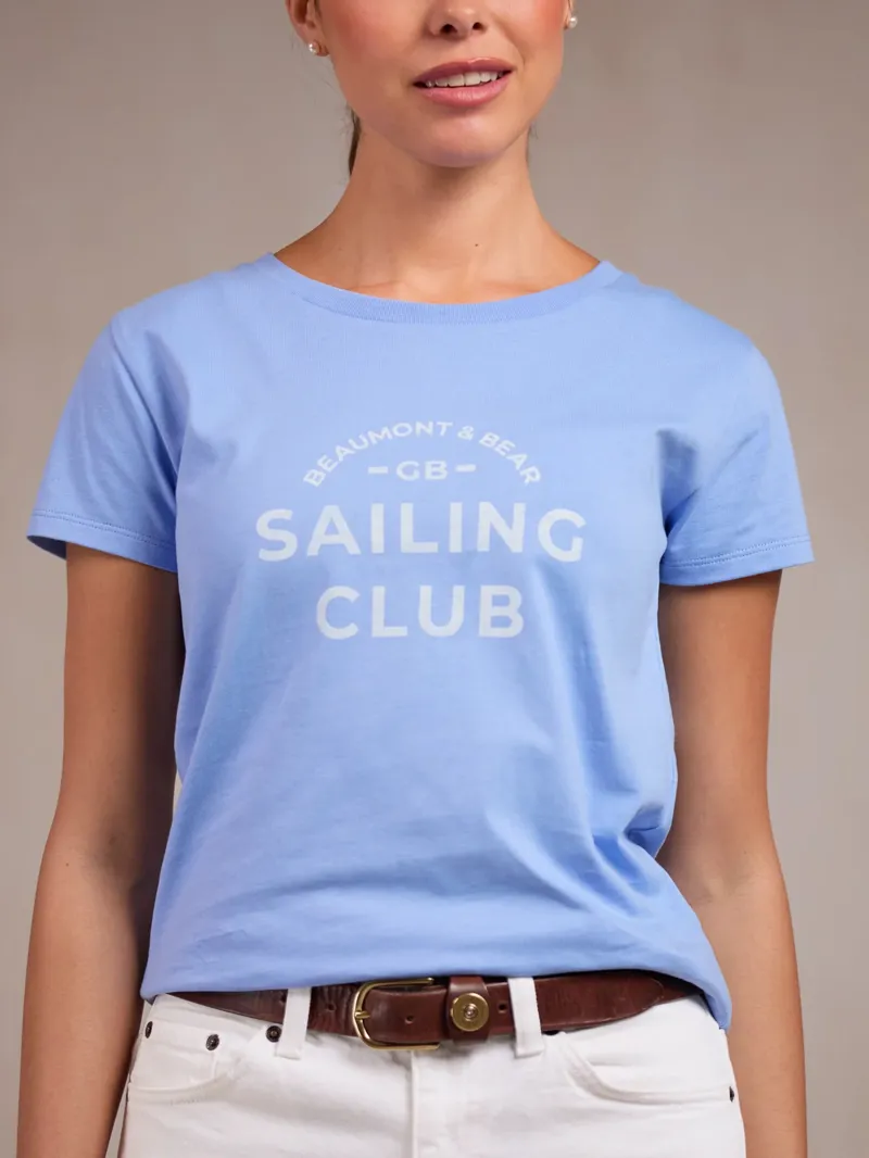 Beamont and Bear Sailing Club T-shirt - Cornflower Blue-1