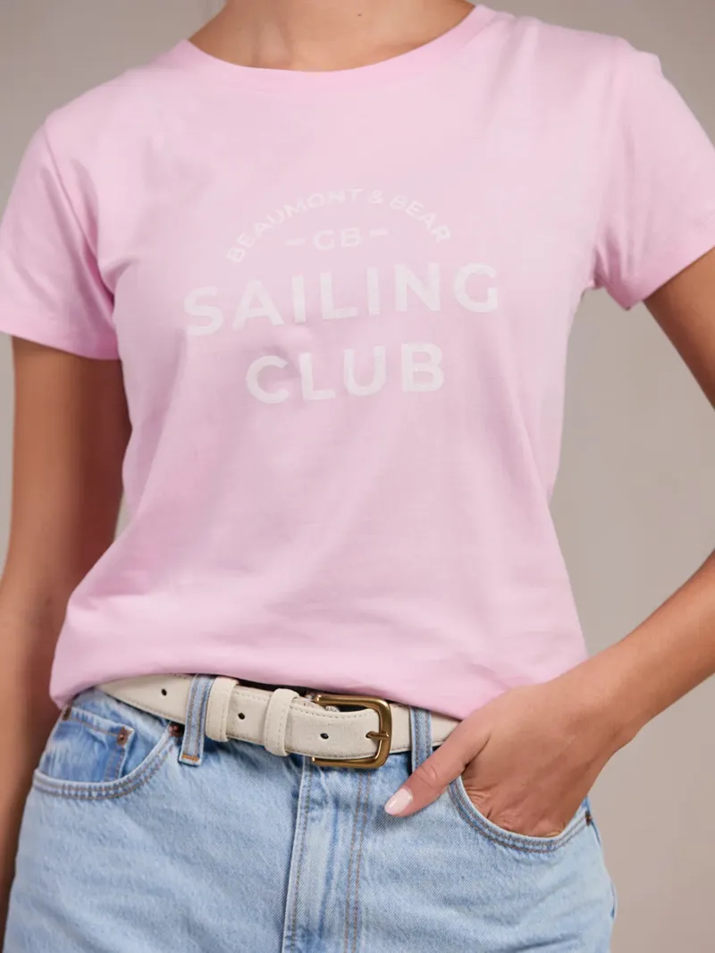 Beamont and Bear Sailing Club T-Shirt - Pink-1
