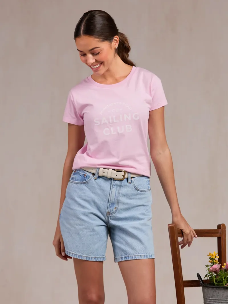 Beamont and Bear Sailing Club T-Shirt - Pink