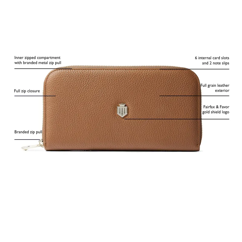 Fairfax and Favor Salisbury Purse - Tan Leather-4