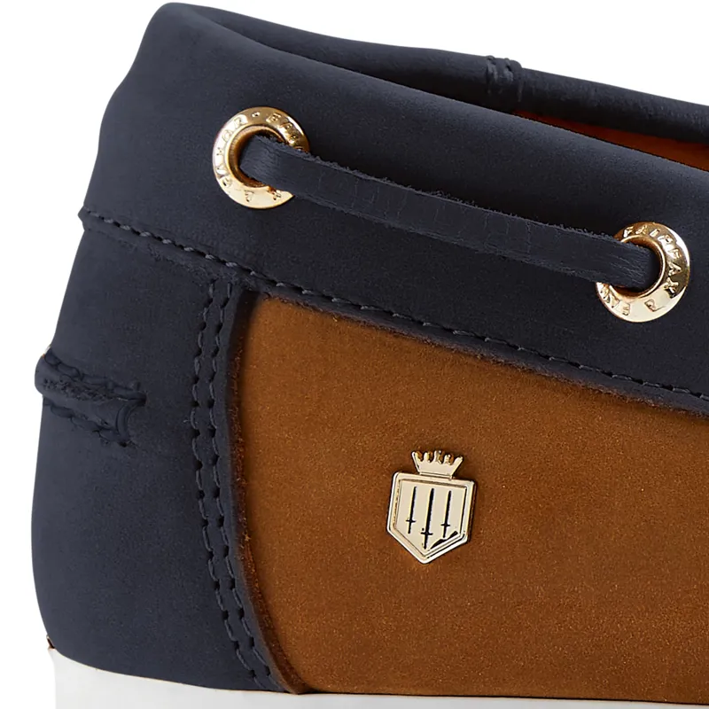 Fairfax and Favor Salcombe Deck Shoe - Tan/Navy-2