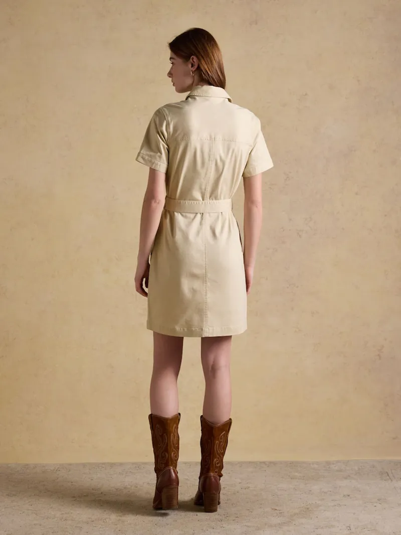 Joules Short Meredith Dress - Sandstone-3
