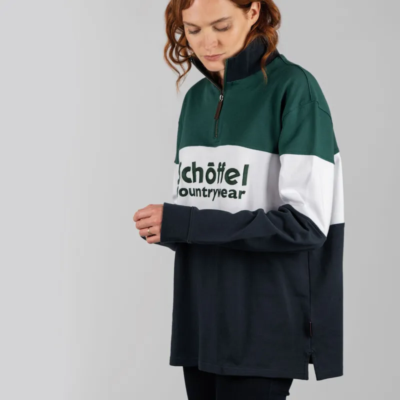 Schoffel Unisex Exeter Heritage 1/4 Zip - Navy-6