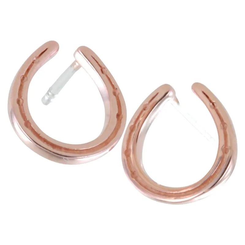 Reeves and Reeves Horseshoe Stud Earrings - Rose Gold