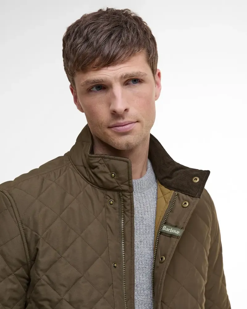 Barbour Shoveler Quilt - Dark Olive-2