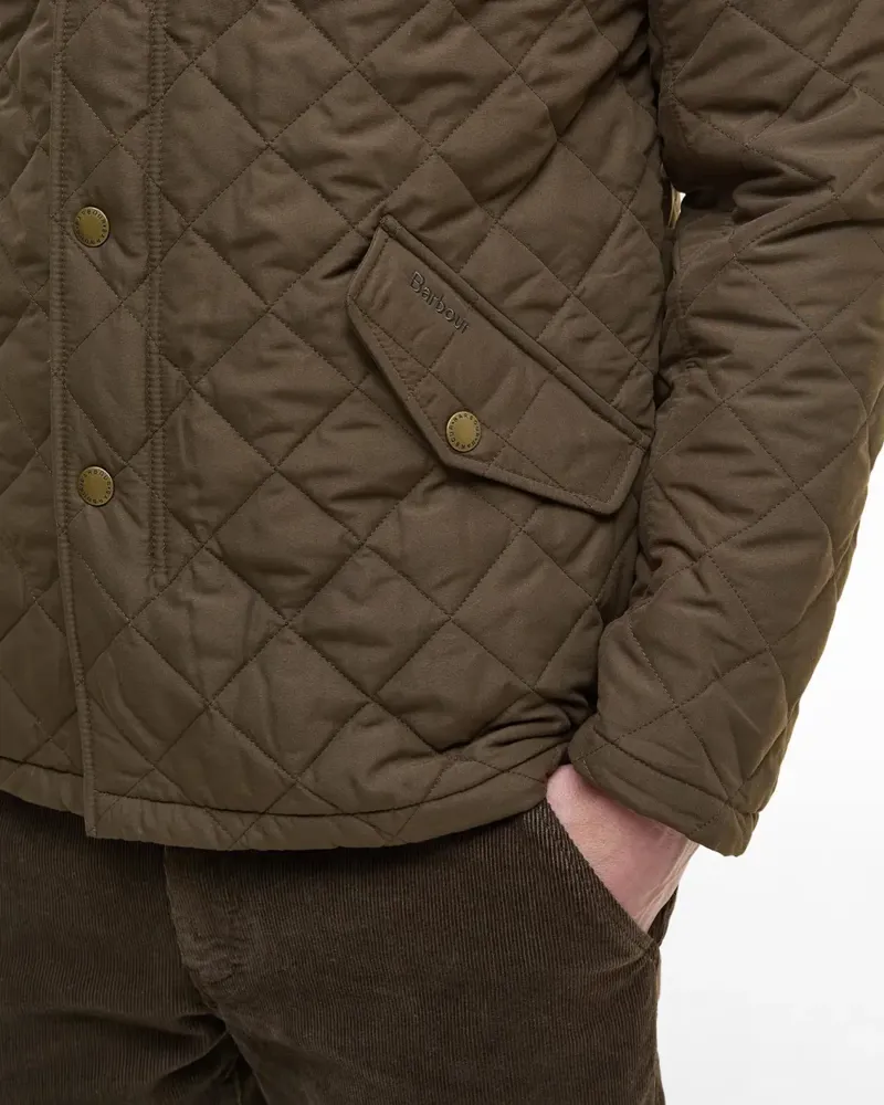 Barbour Shoveler Quilt - Dark Olive-4
